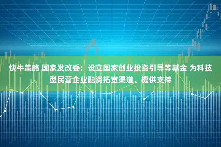 快牛策略 国家发改委：设立国家创业投资引导等基金 为科技型民营企业融资拓宽渠道、提供支持